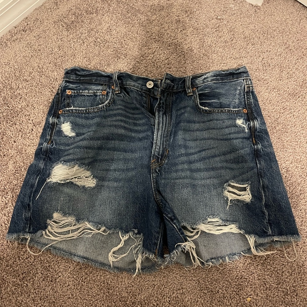 Dark boyfriend jean shorts from American Eagle